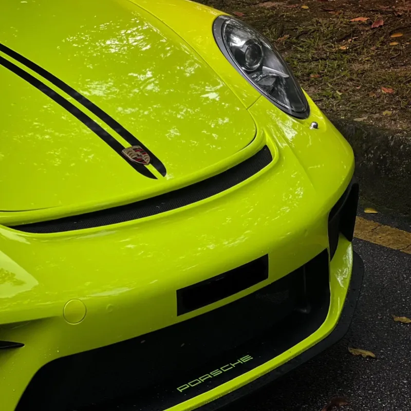 PET Gloss Acid Green Car Vinyl Wrap