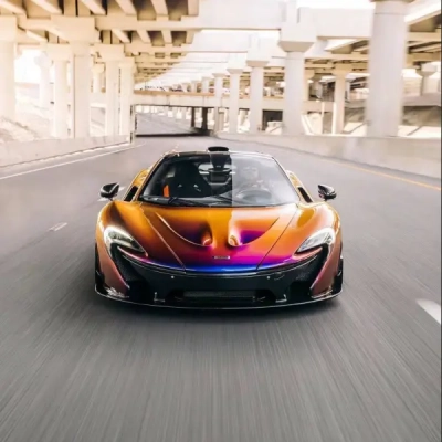 Chameleon Flowing Phantom Purple Car Vinyl Wrap 02