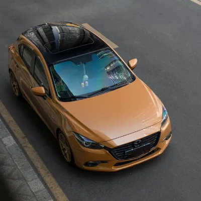 Caramel Brown Car Vinyl Wrap 02