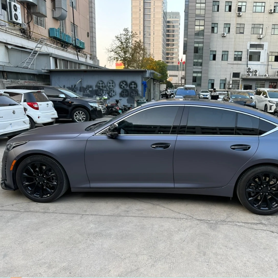 PET Satin Racing Blue Car Vinyl Wrap 