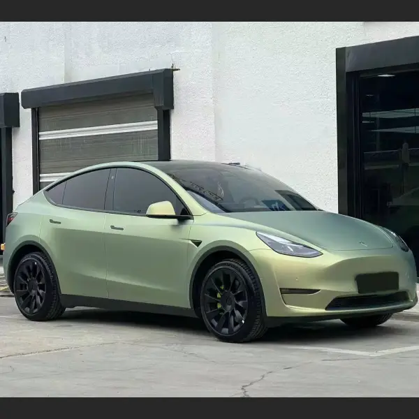 PET Matte Lightning Green Car Vinyl Wrap