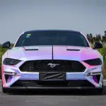 Holographic Chrome Rainbow White Car Vinyl Wrap (Non-Stretchable)