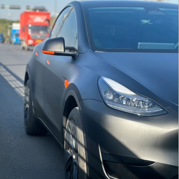 Matte Chrome Black Car Vinyl Wrap