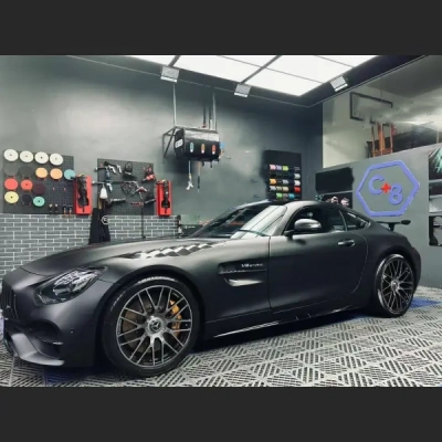 Matte Chrome Black Car Vinyl Wrap 02