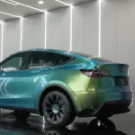 Glossy Chameleon Jungle Green Car Vinyl Wrap