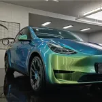 Glossy Chameleon Jungle Green Car Vinyl Wrap