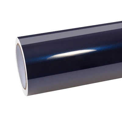PET Glossy Ghost Midnight Blue Car Vinyl Wrap 01
