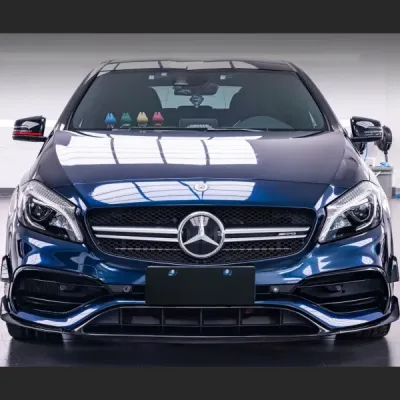 PET Glossy Ghost Midnight Blue Car Vinyl Wrap 02