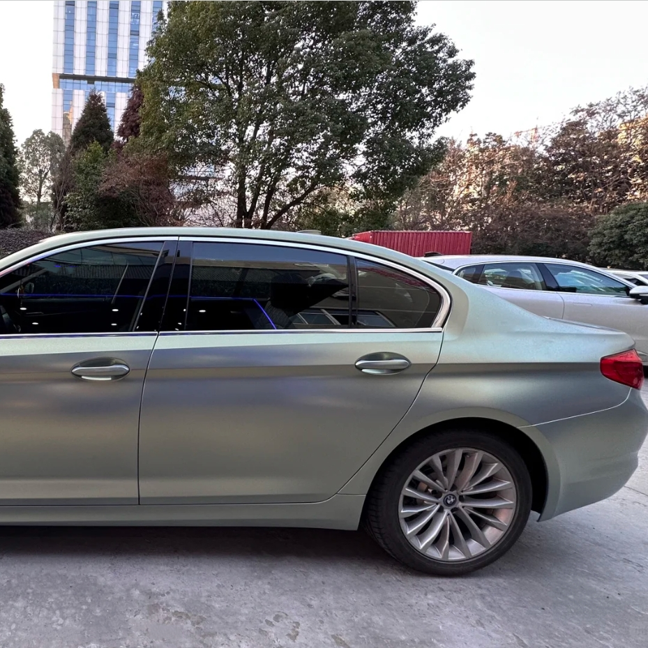 Matte Diamond Grey Gold Car Vinyl Wrap