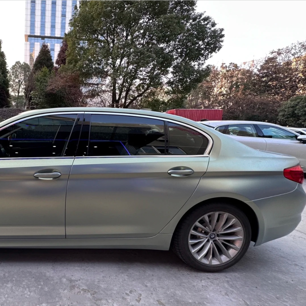 Matte Diamond Grey Gold Car Vinyl Wrap