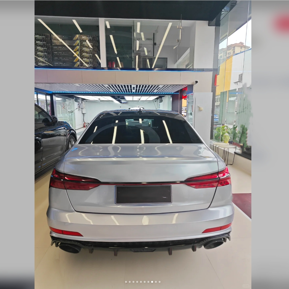 PET Fleuret Silver Car Vinyl Wrap