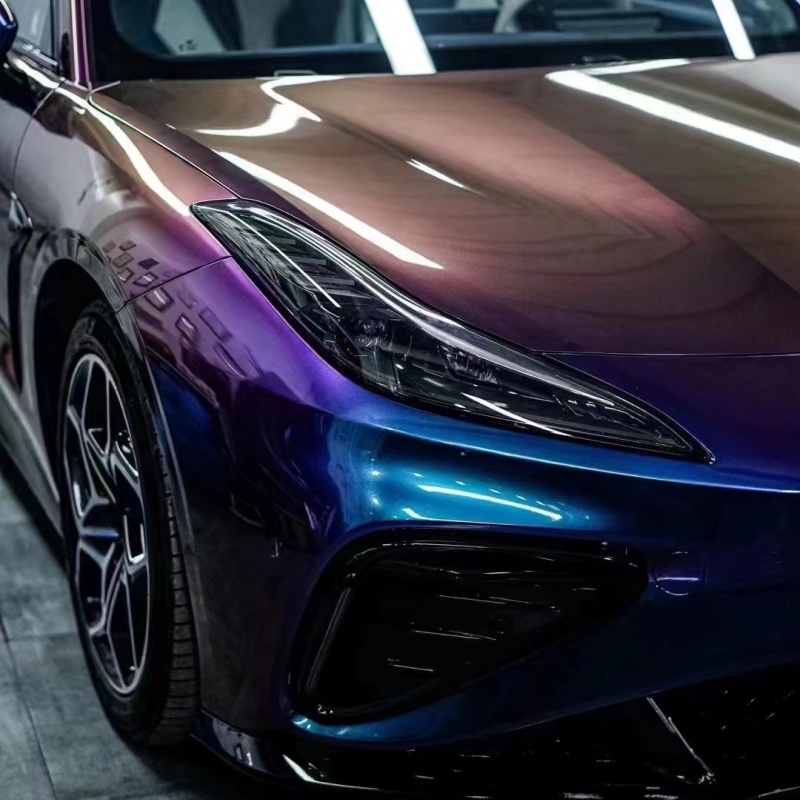 PET Magic Spectral Blue Car Vinyl Wrap