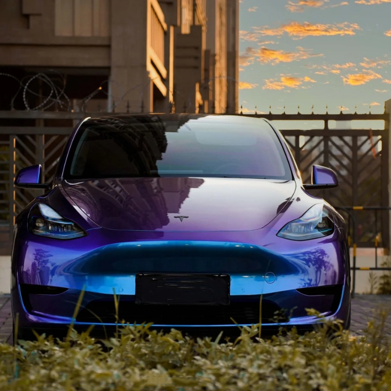 PET Magic Spectral Blue Car Vinyl Wrap