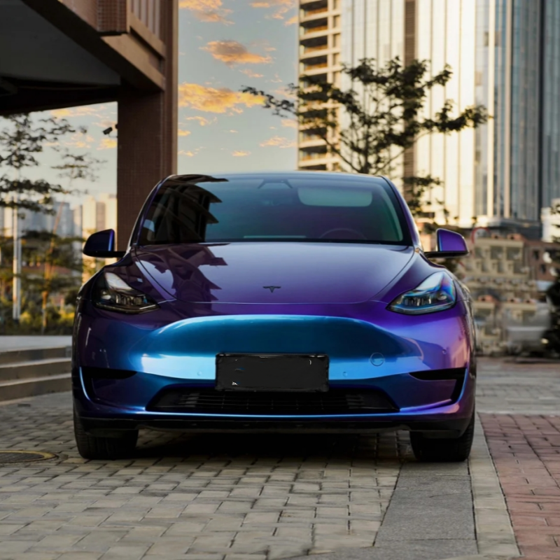 PET Magic Spectral Blue Car Vinyl Wrap