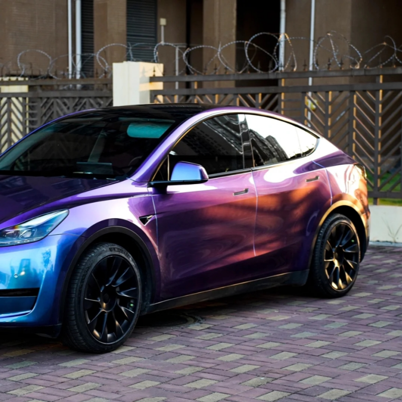 PET Magic Spectral Blue Car Vinyl Wrap