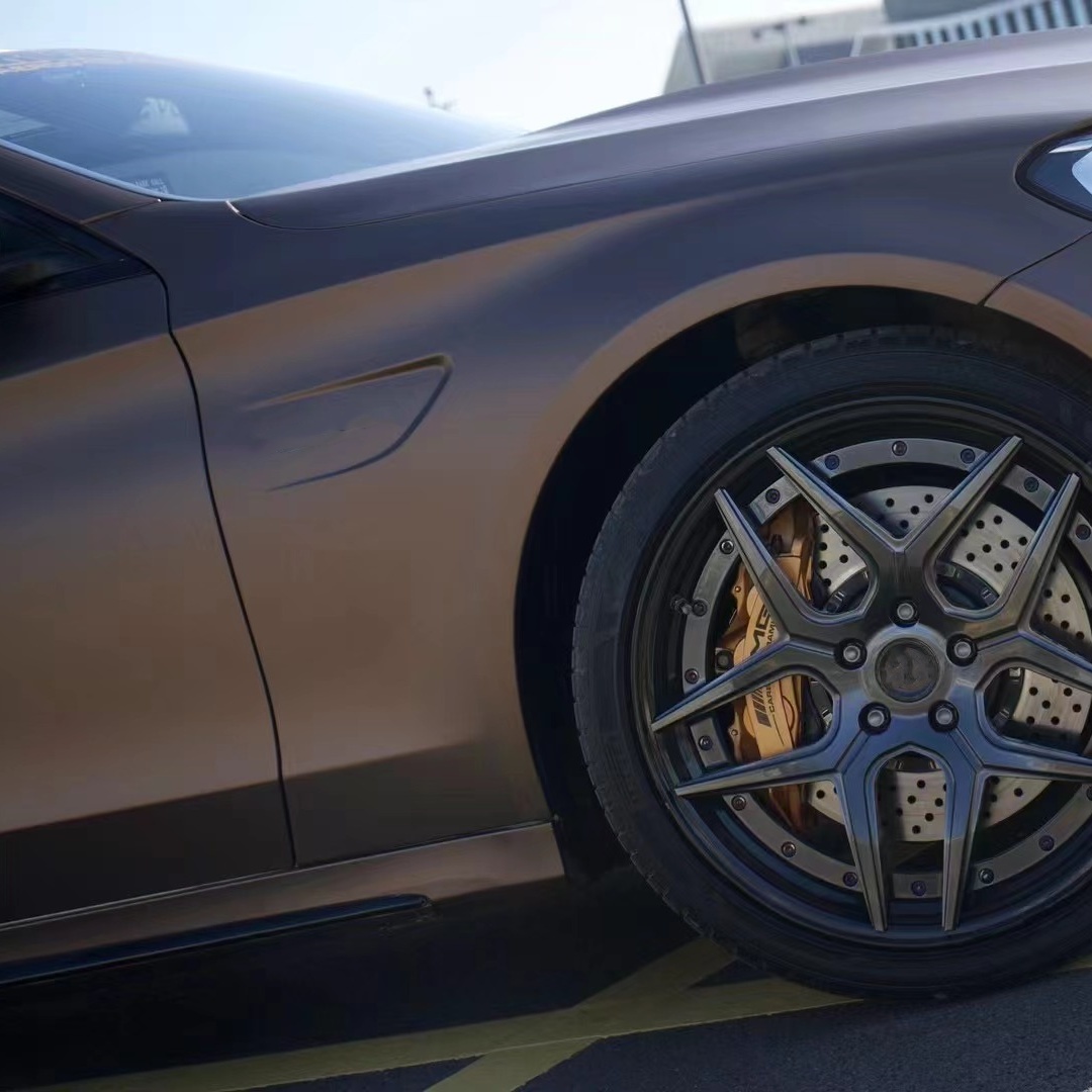 Ultra-Matte Brown Grey Car Vinyl Wrap