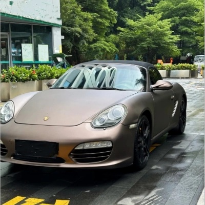 Ultra-Matte Brown Grey Car Vinyl Wrap 02
