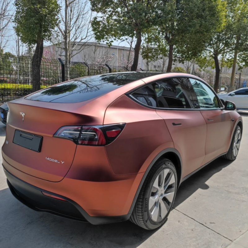 Ultra-Matte Wine Red Car Vinyl Wrap