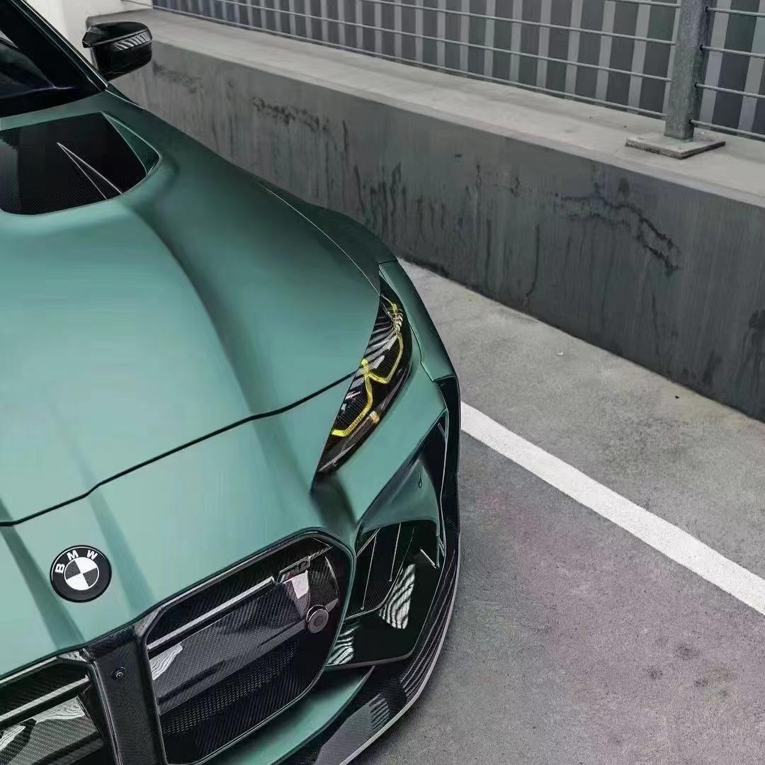 Ultra-Matte Midnight Green Car Vinyl Wrap