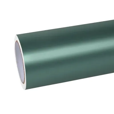 Ultra-Matte Midnight Green Car Vinyl Wrap 01