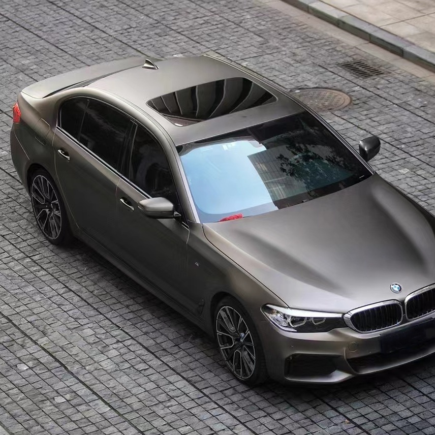 Ultra-Matte Charcoal Grey Car Vinyl Wrap