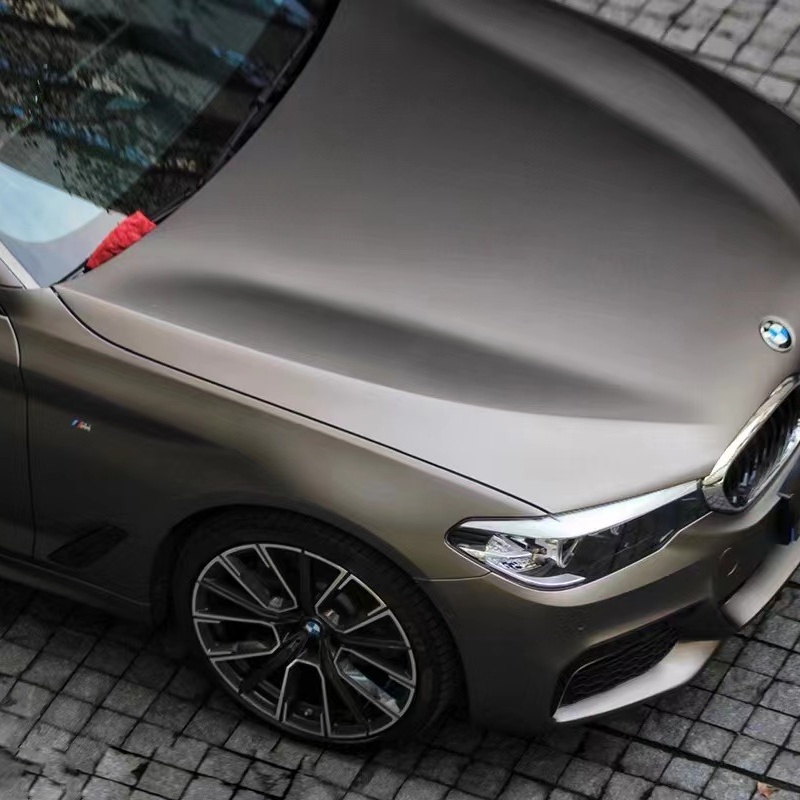 Ultra-Matte Charcoal Grey Car Vinyl Wrap