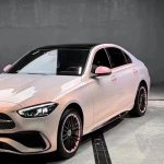 Benz Gloss Flower Yue Fen Diamond Pollen Pink Car Vinyl Wrap