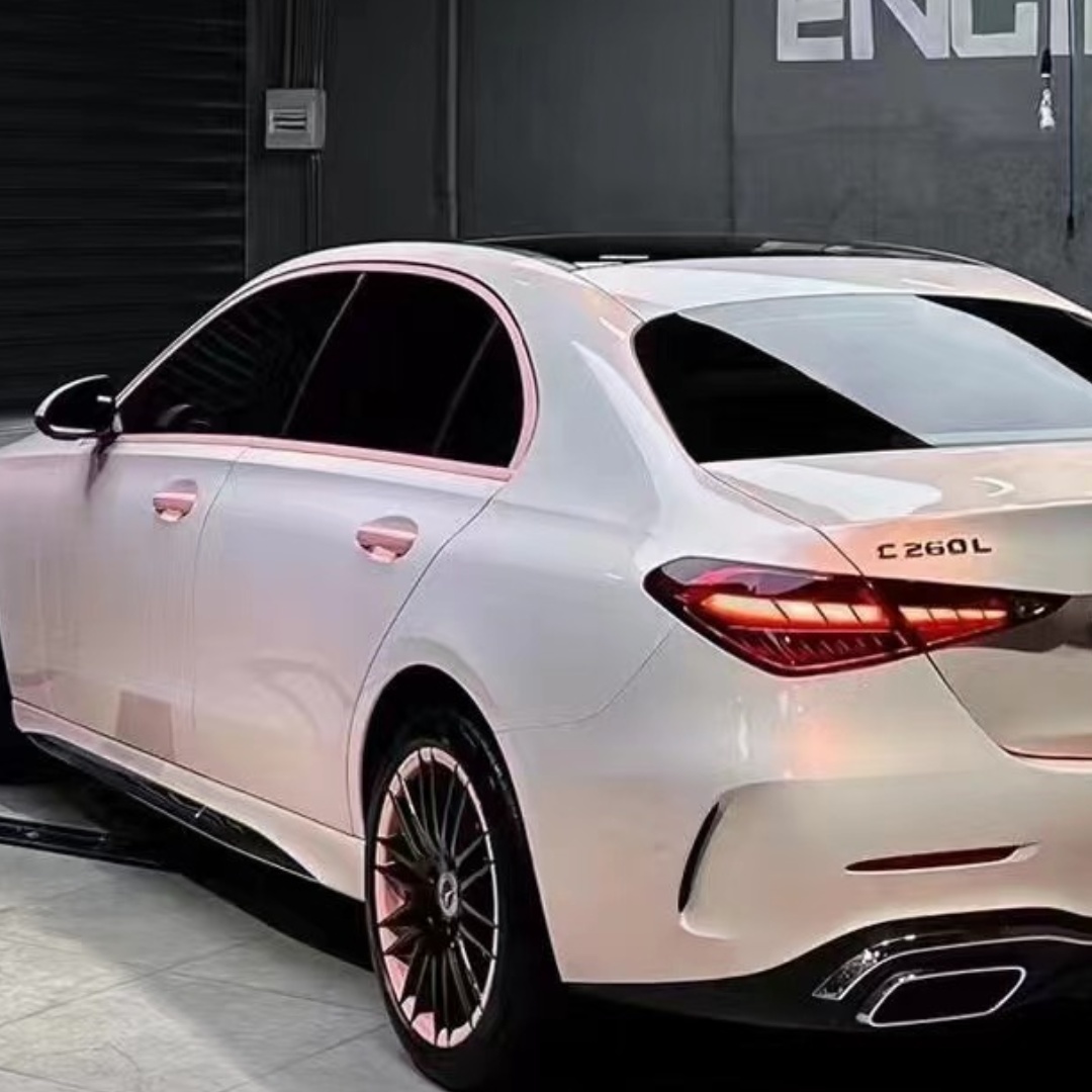 Benz Gloss Flower Yue Fen Diamond Pollen Pink Car Vinyl Wrap