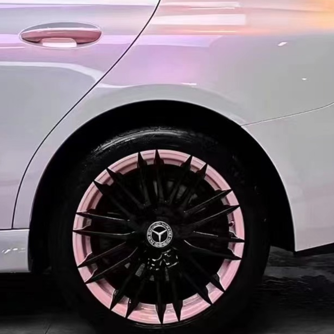 Benz Gloss Flower Yue Fen Diamond Pollen Pink Car Vinyl Wrap