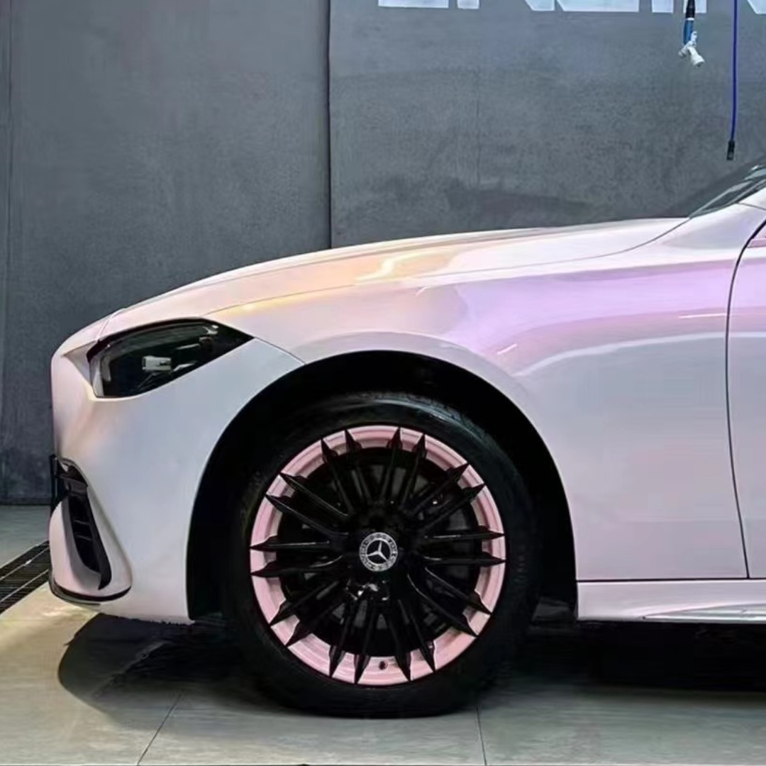 Benz Gloss Flower Yue Fen Diamond Pollen Pink Car Vinyl Wrap
