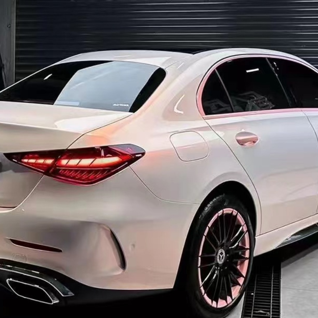 Benz Gloss Flower Yue Fen Diamond Pollen Pink Car Vinyl Wrap