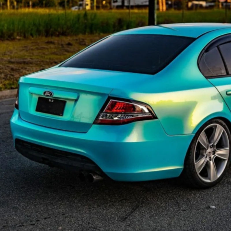 Magic Gold Blue Car Vinyl Wrap