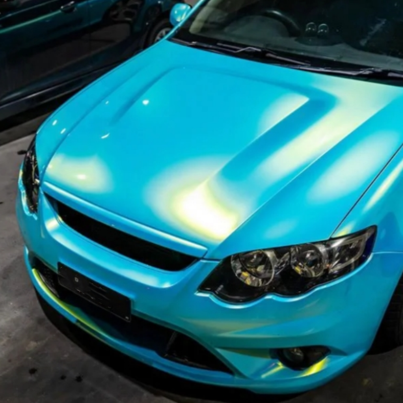 Magic Gold Blue Car Vinyl Wrap