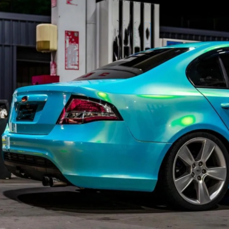 Magic Gold Blue Car Vinyl Wrap