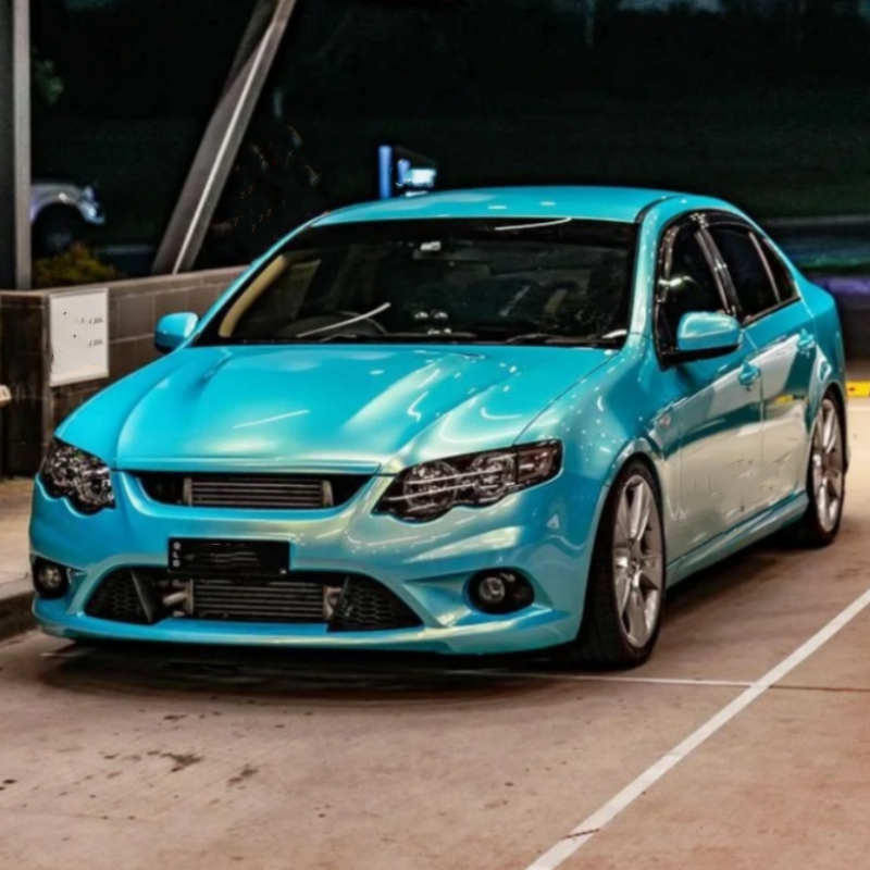 Magic Gold Blue Car Vinyl Wrap