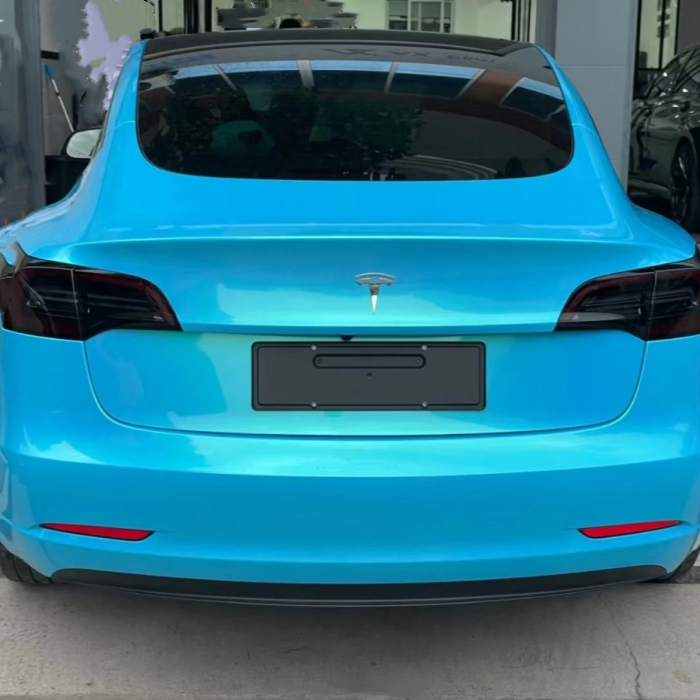 Magic Gold Sky Blue Car Vinyl Wrap