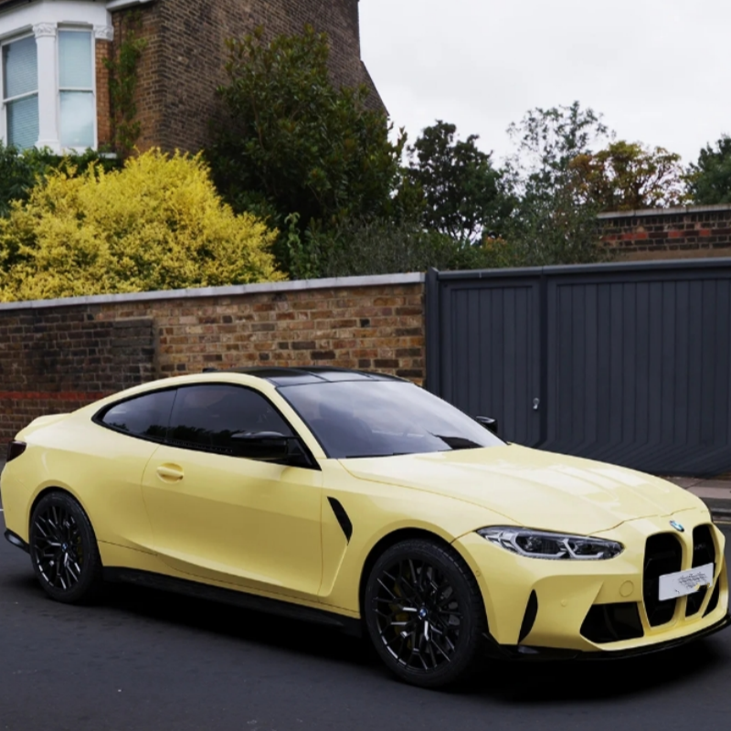 PET Sunbath Yellow Car Vinyl Wrap