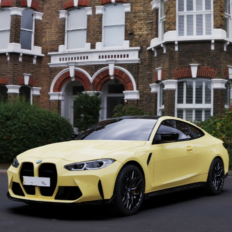 PET Sunbath Yellow Car Vinyl Wrap