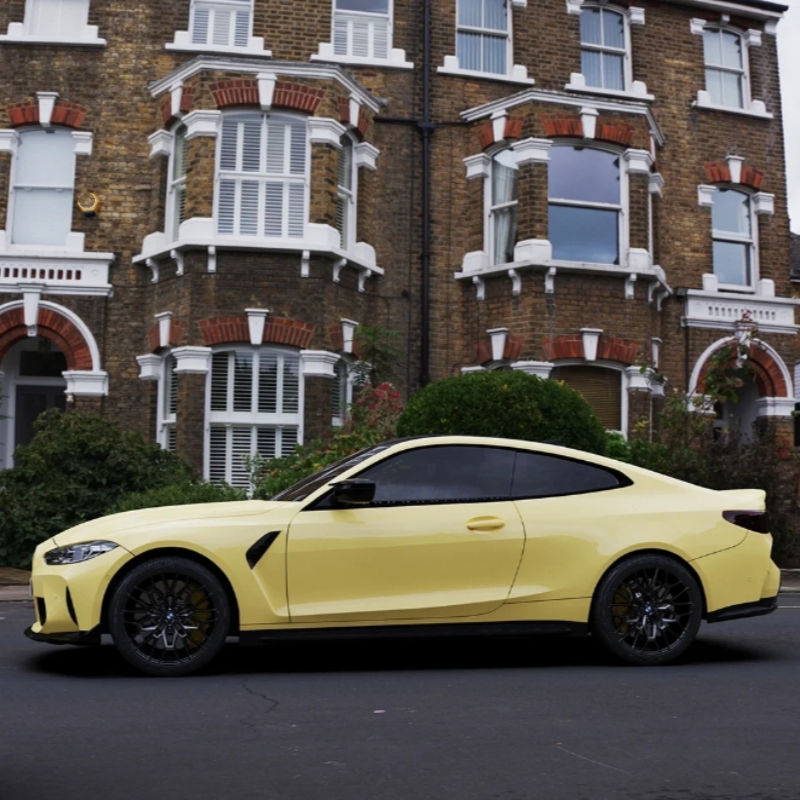 PET Sunbath Yellow Car Vinyl Wrap