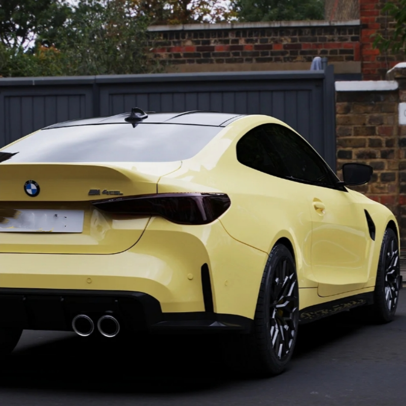 PET Sunbath Yellow Car Vinyl Wrap