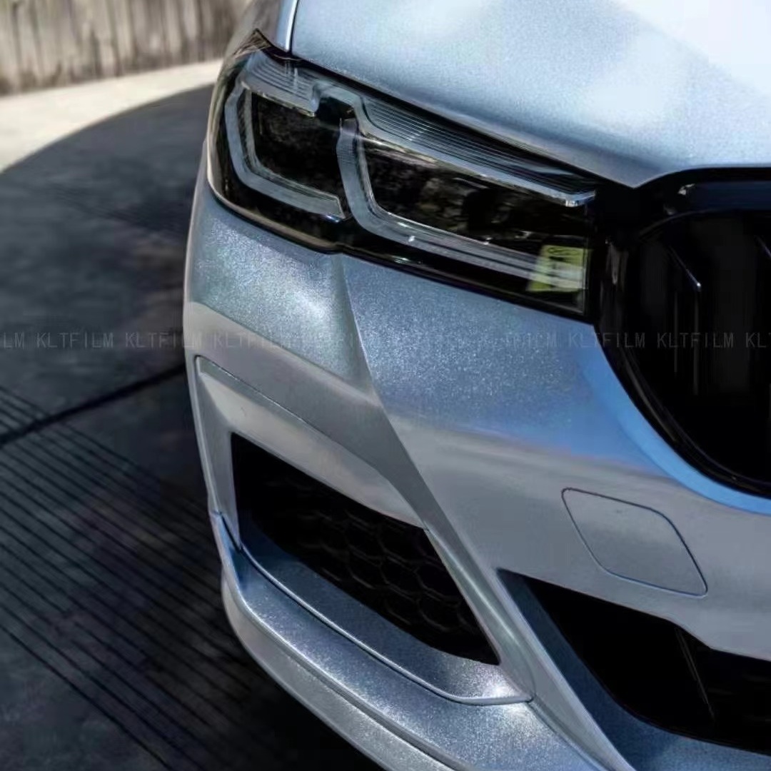 PET BMW Matte Diamond Sliver Car Vinyl Wrap
