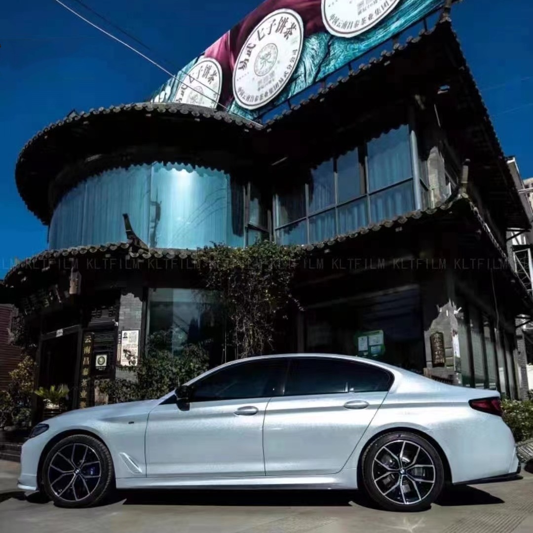 PET BMW Matte Diamond Sliver Car Vinyl Wrap