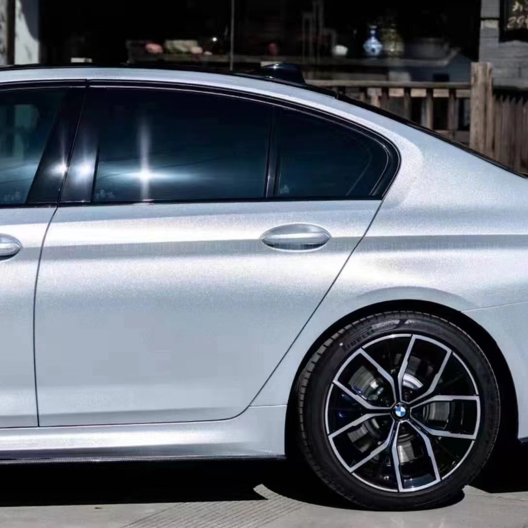 PET BMW Matte Diamond Sliver Car Vinyl Wrap