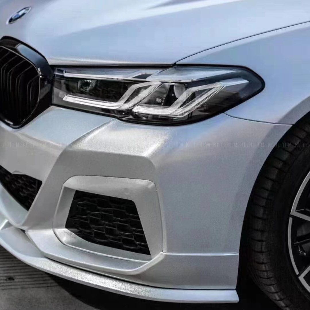 PET BMW Matte Diamond Sliver Car Vinyl Wrap