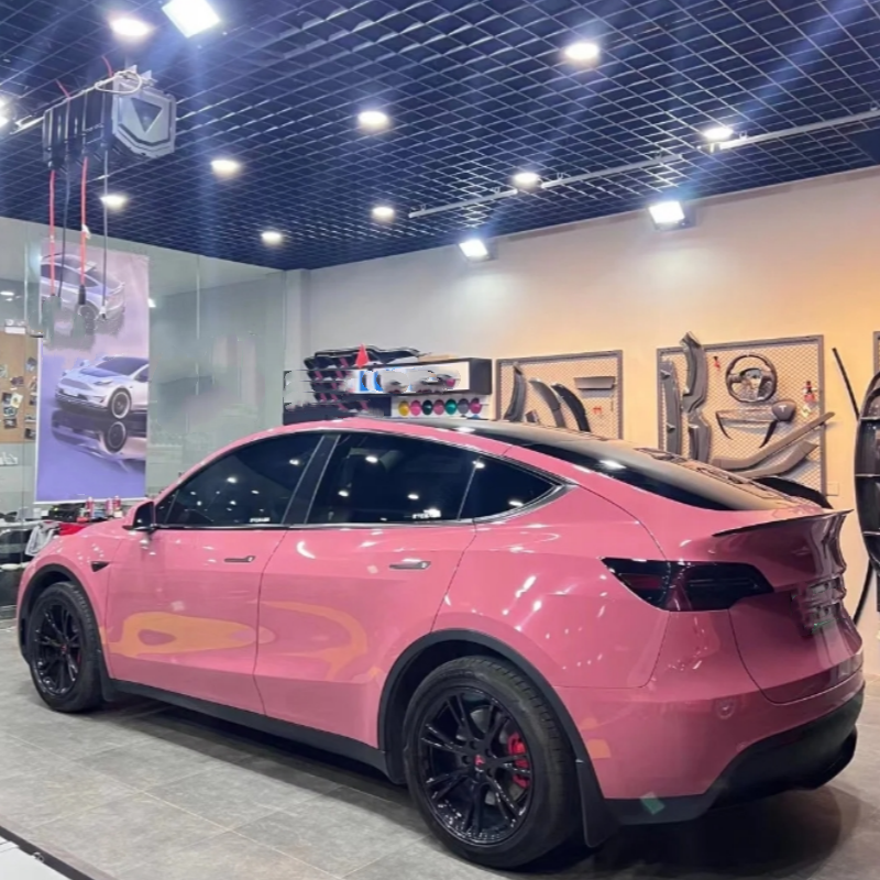 Glossy Morganite Red Car Vinyl Wrap