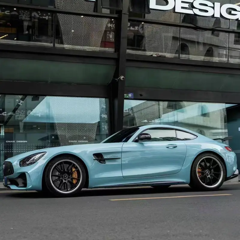 Gloss Meisen Blue Car Vinyl Wrap