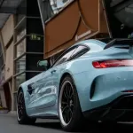 Gloss Meisen Blue Car Vinyl Wrap