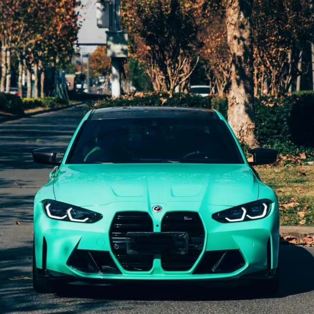 Porsche Gloss Mint Green Car Vinyl Wrap