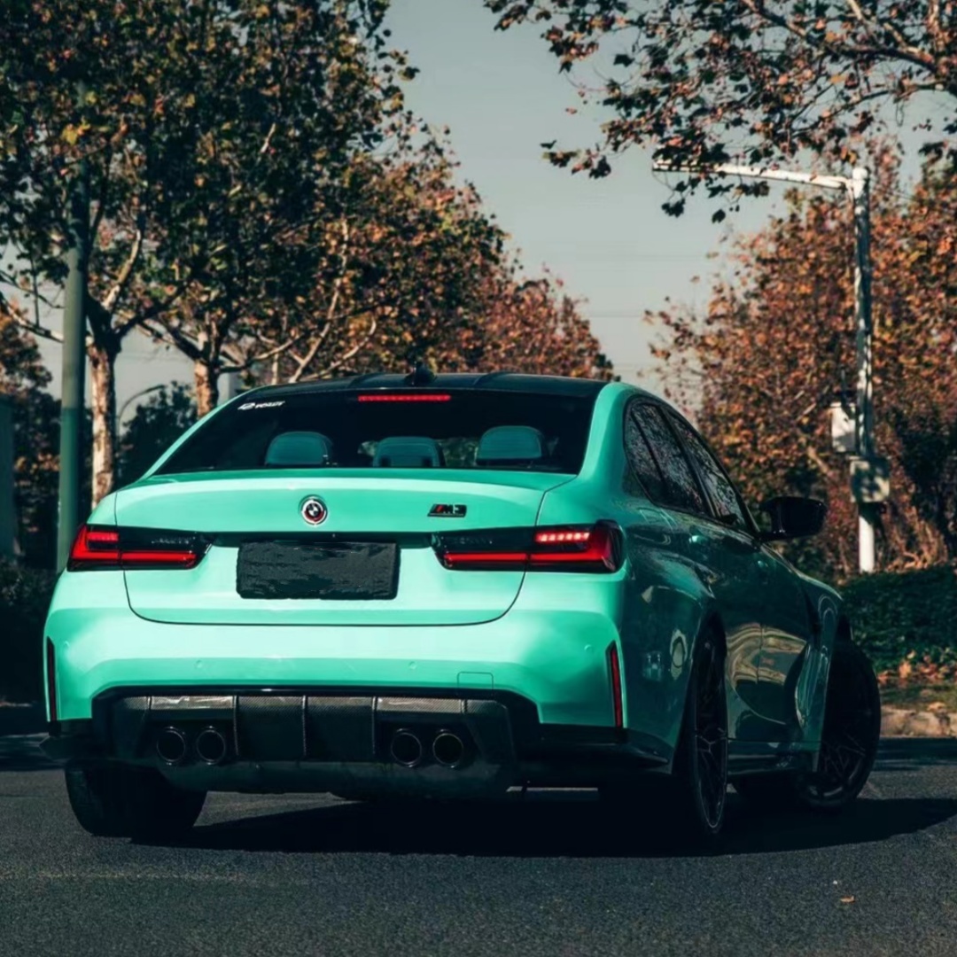 Porsche Gloss Mint Green Car Vinyl Wrap