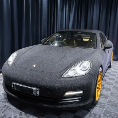 Super Diamond Black Car Vinyl Wrap 02